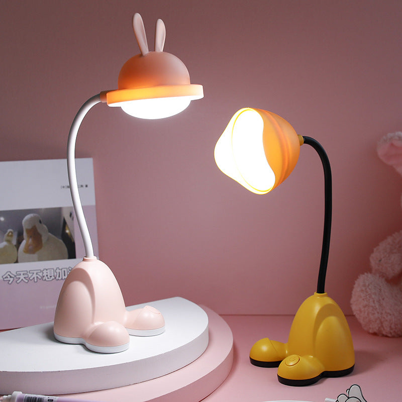 Student Learning Creative Cartoon Head Desk Lamp Usb Charging Night Light