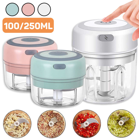 Mini Electric Garlic Chopper USB Charging Ginger Masher Machine Sturdy Durable Chili Vegetable Crusher Kitchen Tool