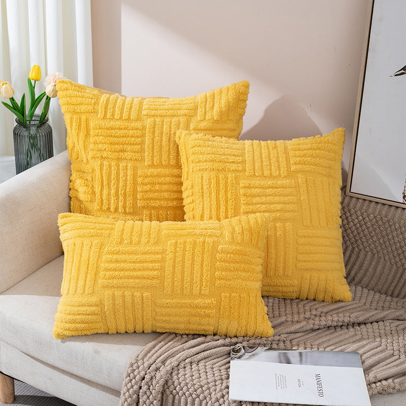 Woven Plush Pillowcase Office Sofa And Bed Cushions